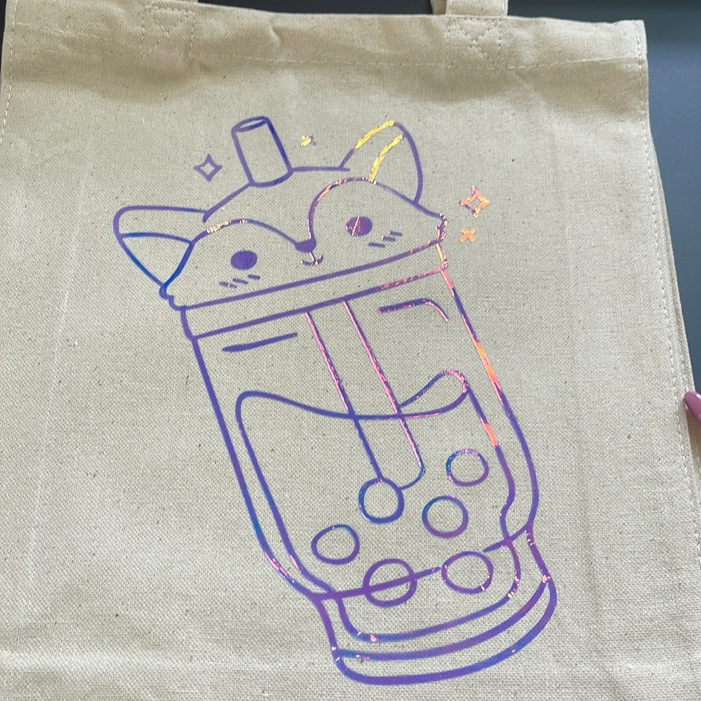 Foxy Boba Tea Lunch Tote